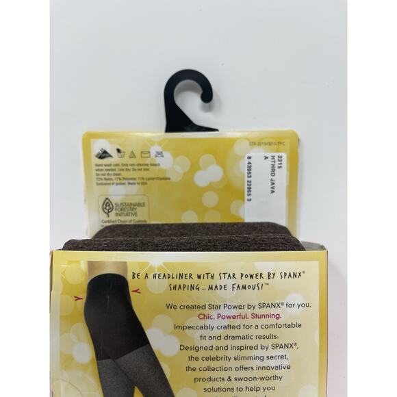 STAR by Spanx Size A Shaping Tights Black Heathered - Picture 4 of 5